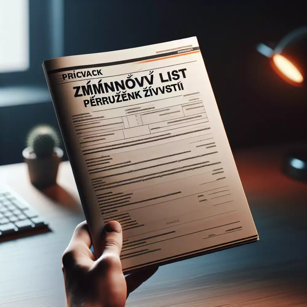 změnový list přerušení živnosti